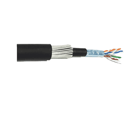 CAT 6A F-FTP 4 PAIR 23 AWG STEEL WIRE ARMOURED CABLE LSZH 114-20622404X