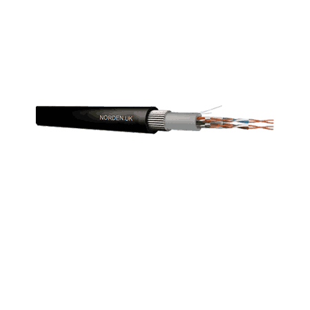 Cat 6A U-UTP 23 AWG Double Jacket Galvanized Iron Wire Armoured External Cable LSZH-PE 114-20D23104X