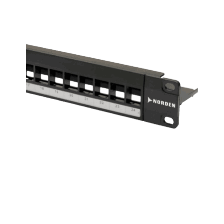 Category 6 UTP Patch Panel Blank Punch Down Shuttered-Unshuttered 121-01P18124B