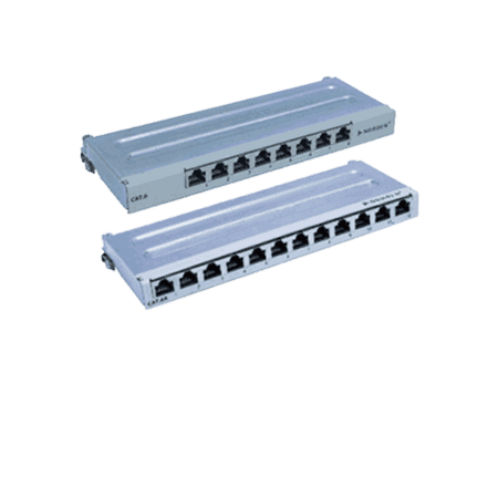 DIN RAIL-DESKTOP- WALL MOUNT LOADED PATCH PANEL 121-42E18008L